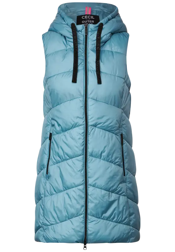 Cecil women's long padded quilted vest gilet
