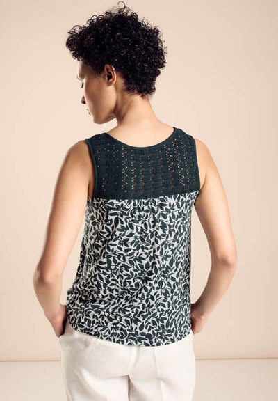 Street One Top with crochet structure