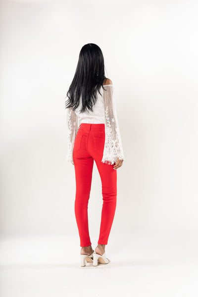 Women's Push up jeans red