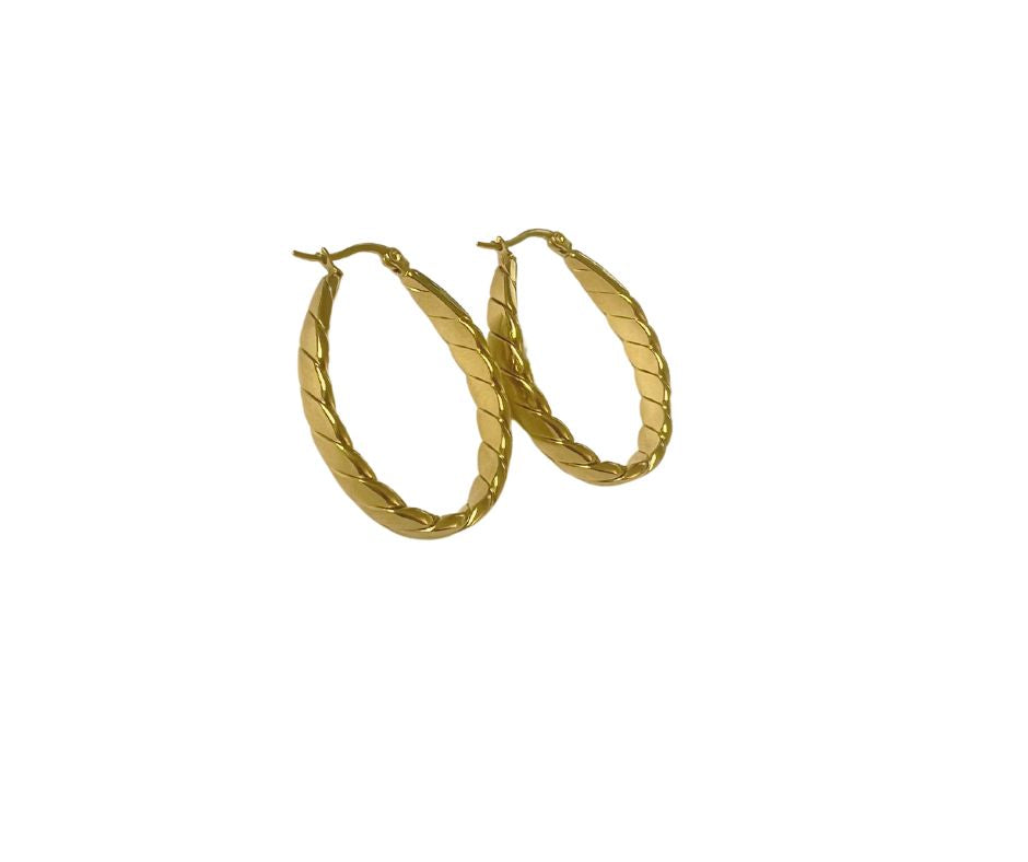Women's gold earrings