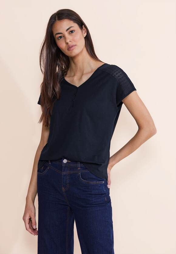 Street One Women's T-shirt with lace detail