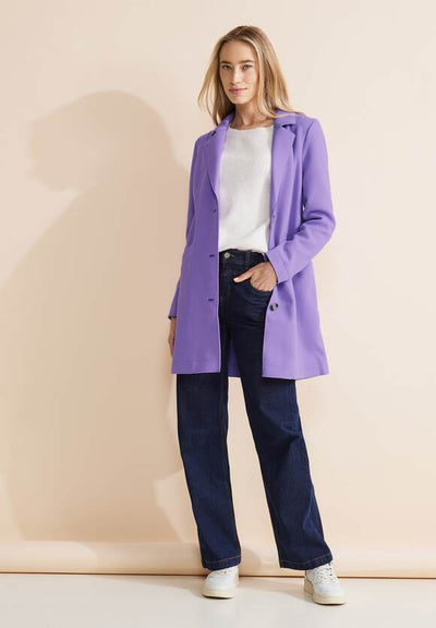 street one women's shiny lilac transitional coat