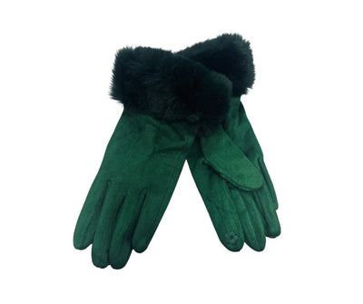 Women's faux fur gloves