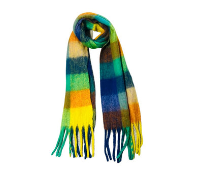 Women's multicolour long winter scarf