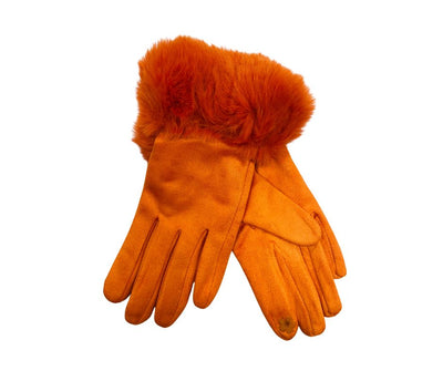 Women's faux fur gloves