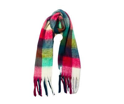 Women's multicolour long winter scarf