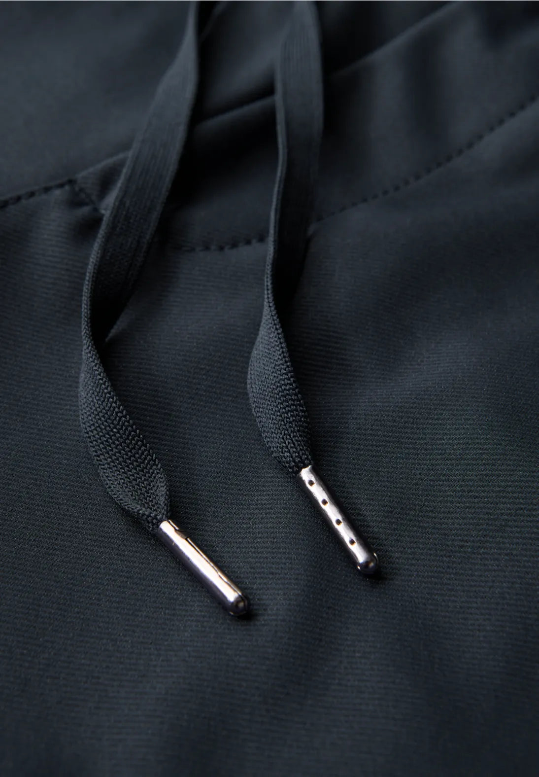 Black drawstring on a black background