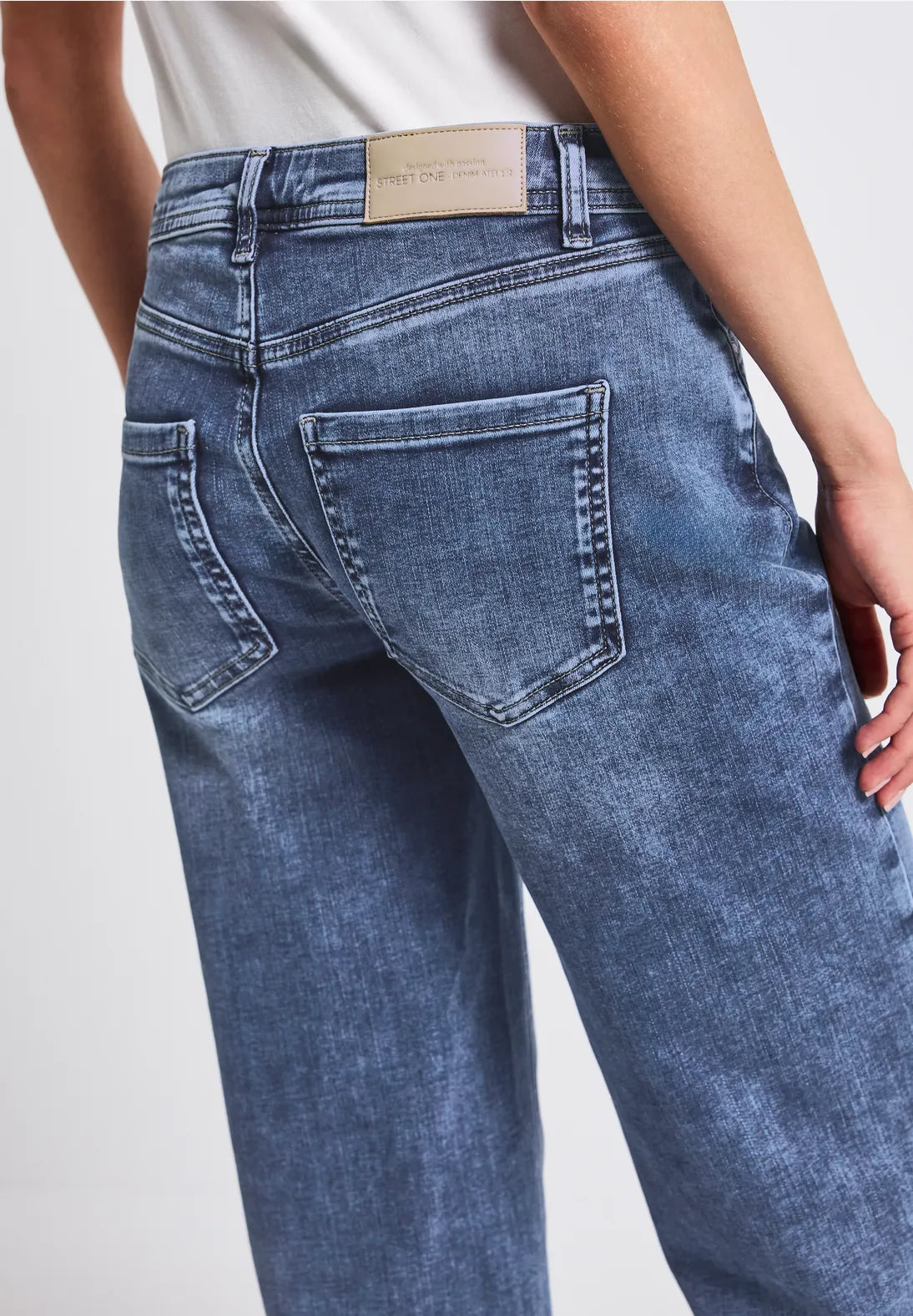 Street One Ripped straight leg jeans
