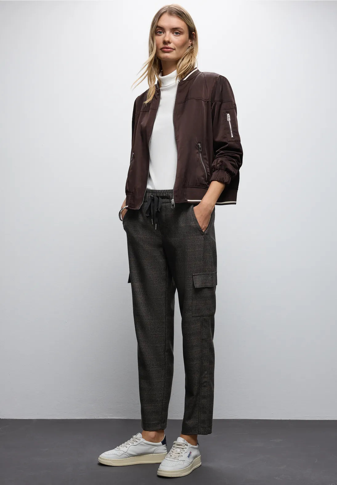 Street One Check Cargo Pants