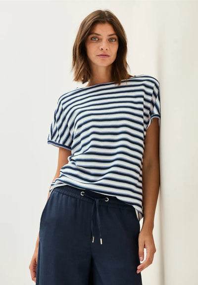 CECIL Stripe Structure T-Shirt