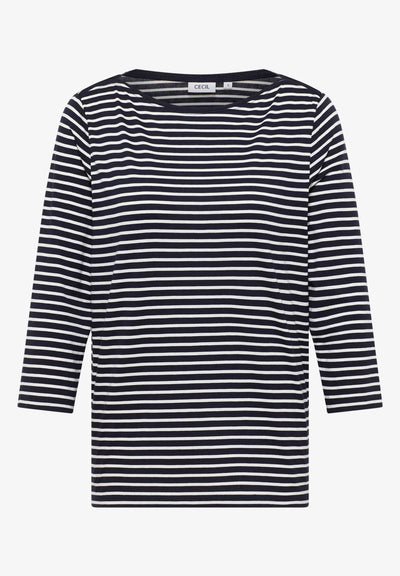 CECIL Stripe Boatneck Top