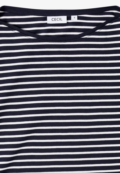 CECIL Stripe Boatneck Top