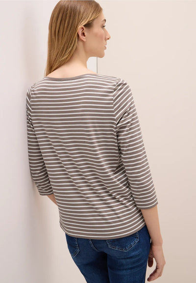 CECIL Stripe Boatneck Top