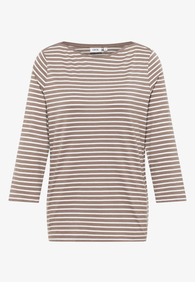 CECIL Stripe Boatneck Top