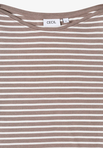 CECIL Stripe Boatneck Top