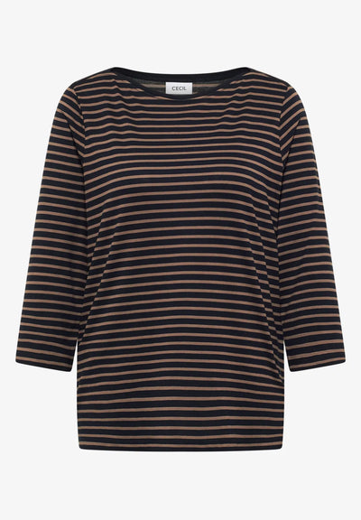 Striped long-sleeve shirt on a white background