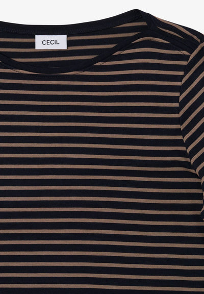 CECIL Basic Stripe Boatneck