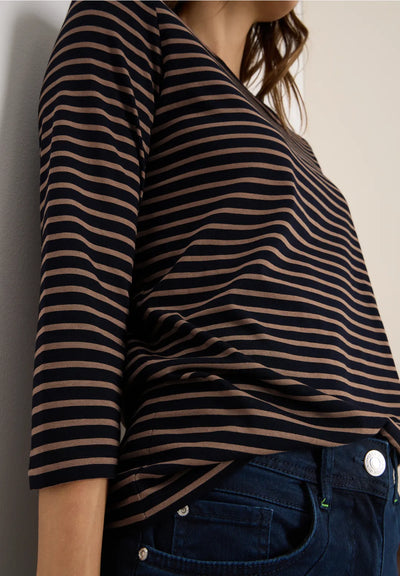 CECIL Basic Stripe Boatneck
