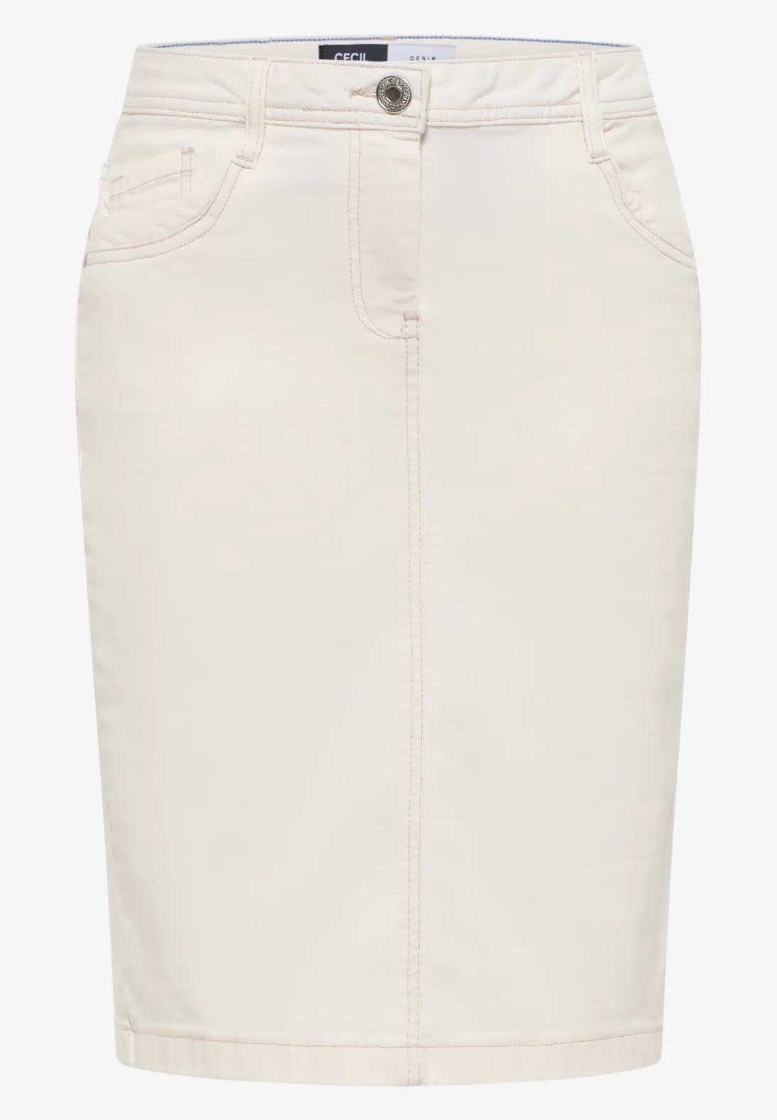 CECIL Denim Skirt Ecru