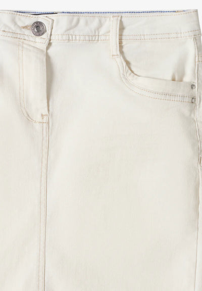 CECIL Denim Skirt Ecru