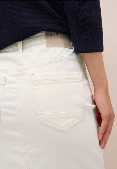 CECIL Denim Skirt Ecru