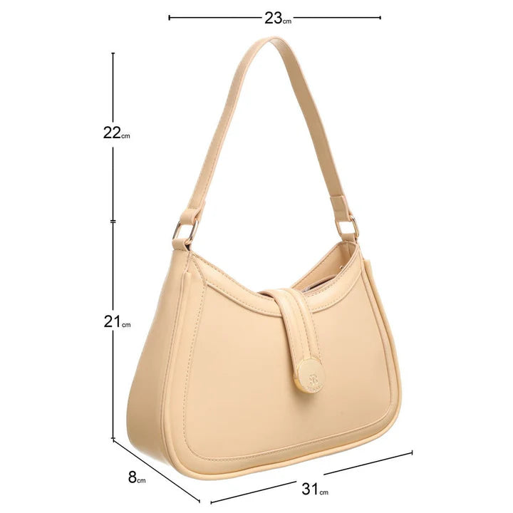 BEIGE, CREAM, CROSSBODY HANDBAG BESSIE LONDON