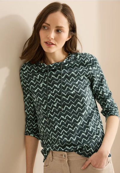 CECIL top with Minimal Print