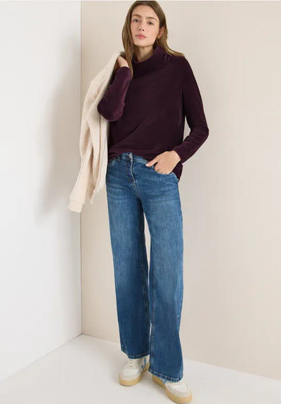 CECIL Corduroy shirt with large collar