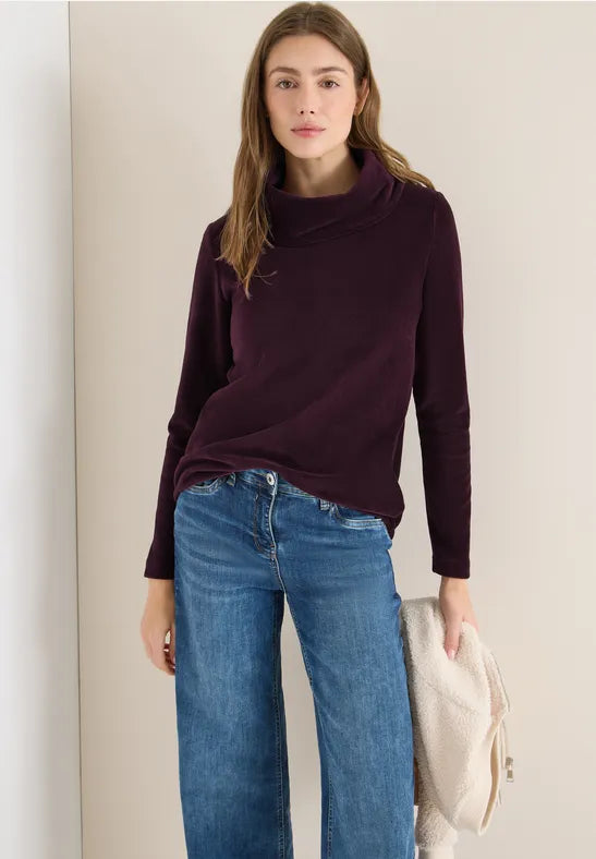 CECIL Corduroy shirt with large collar