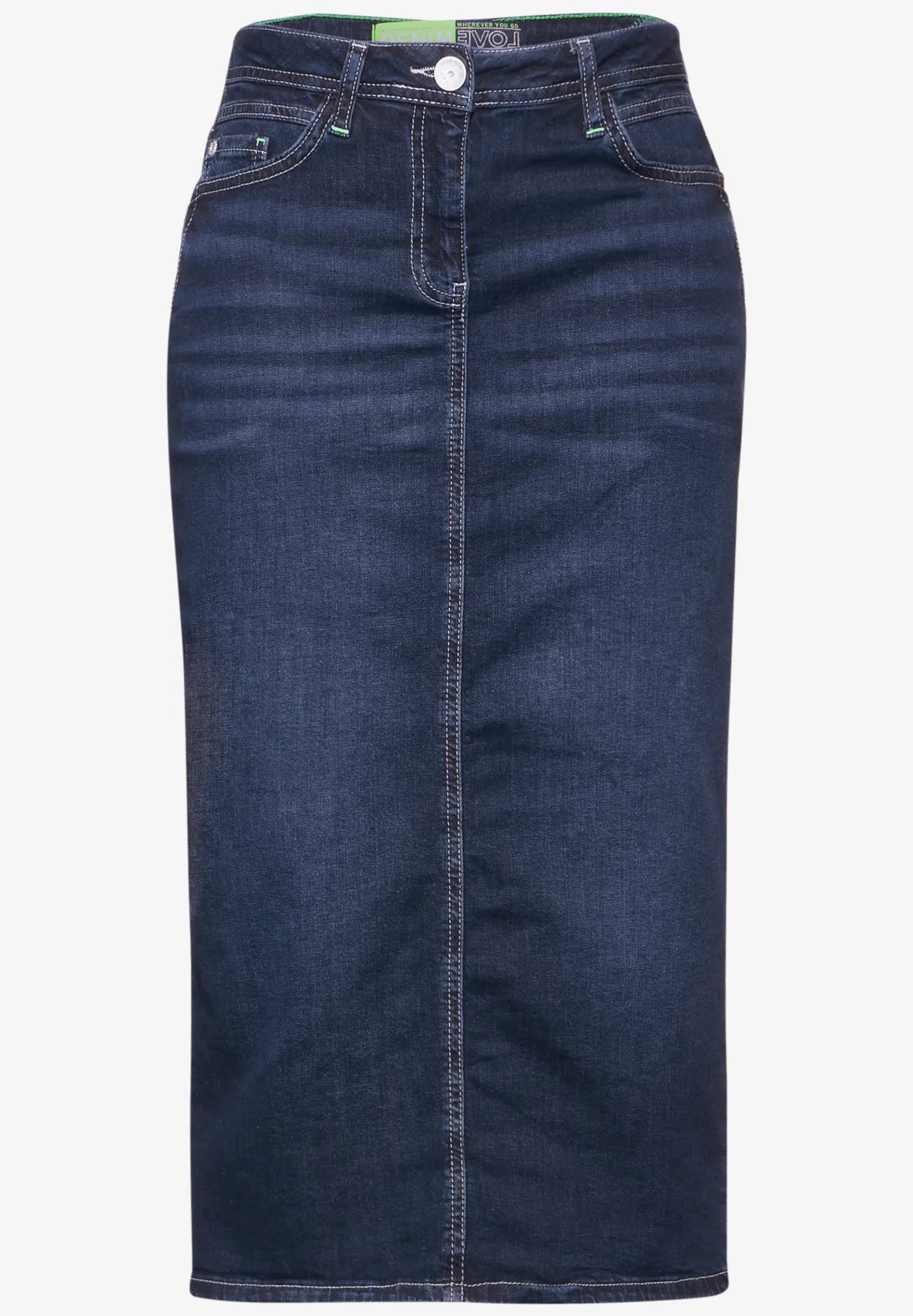 Denim midi pencil skirt uk best sale