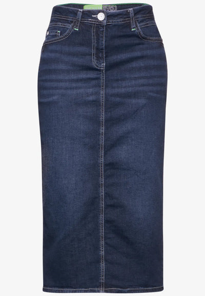 CECIL Women's Denim Midi Skirt