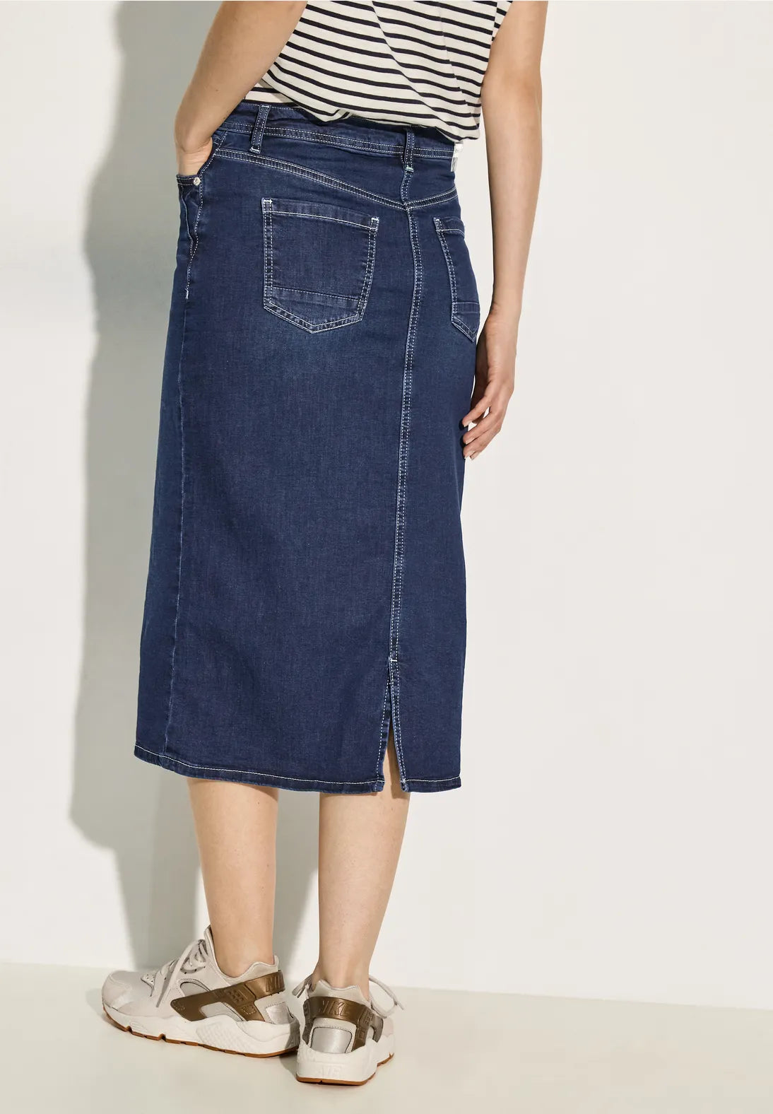 CECIL Women's Denim Midi Skirt