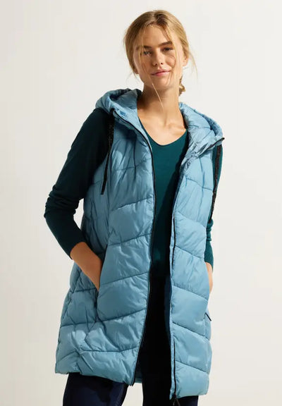 Cecil women's long padded quilted vest gilet