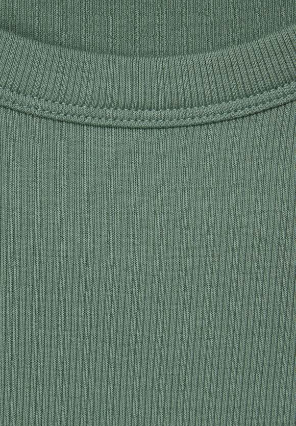 Cecil women's basic green rib vest top