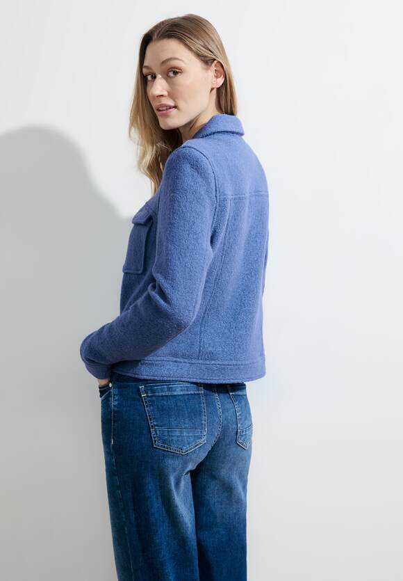 Cecil women's blue wool shirt jacket 