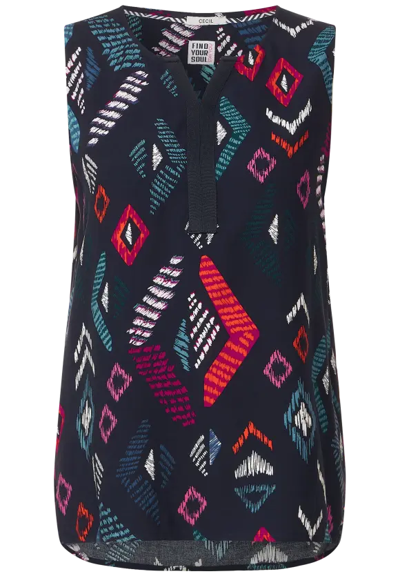 Cecil women's multicoloured print sleeveless top