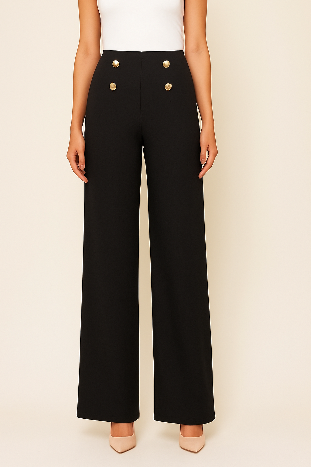 PINNS Ponte button trousers