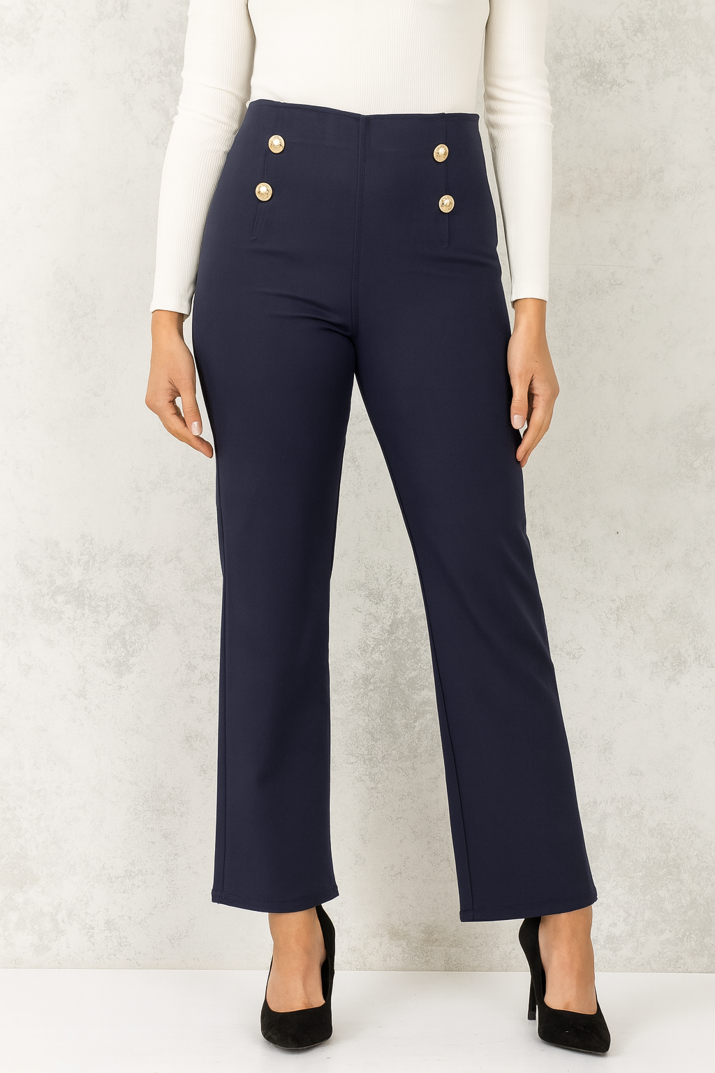 PINNS Ponte button trousers