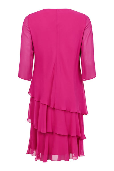 Godske women's chiffon midi pink dress