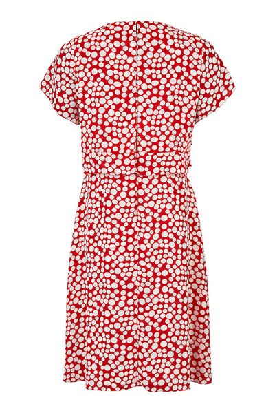 Godske women's polka red and white midi dress