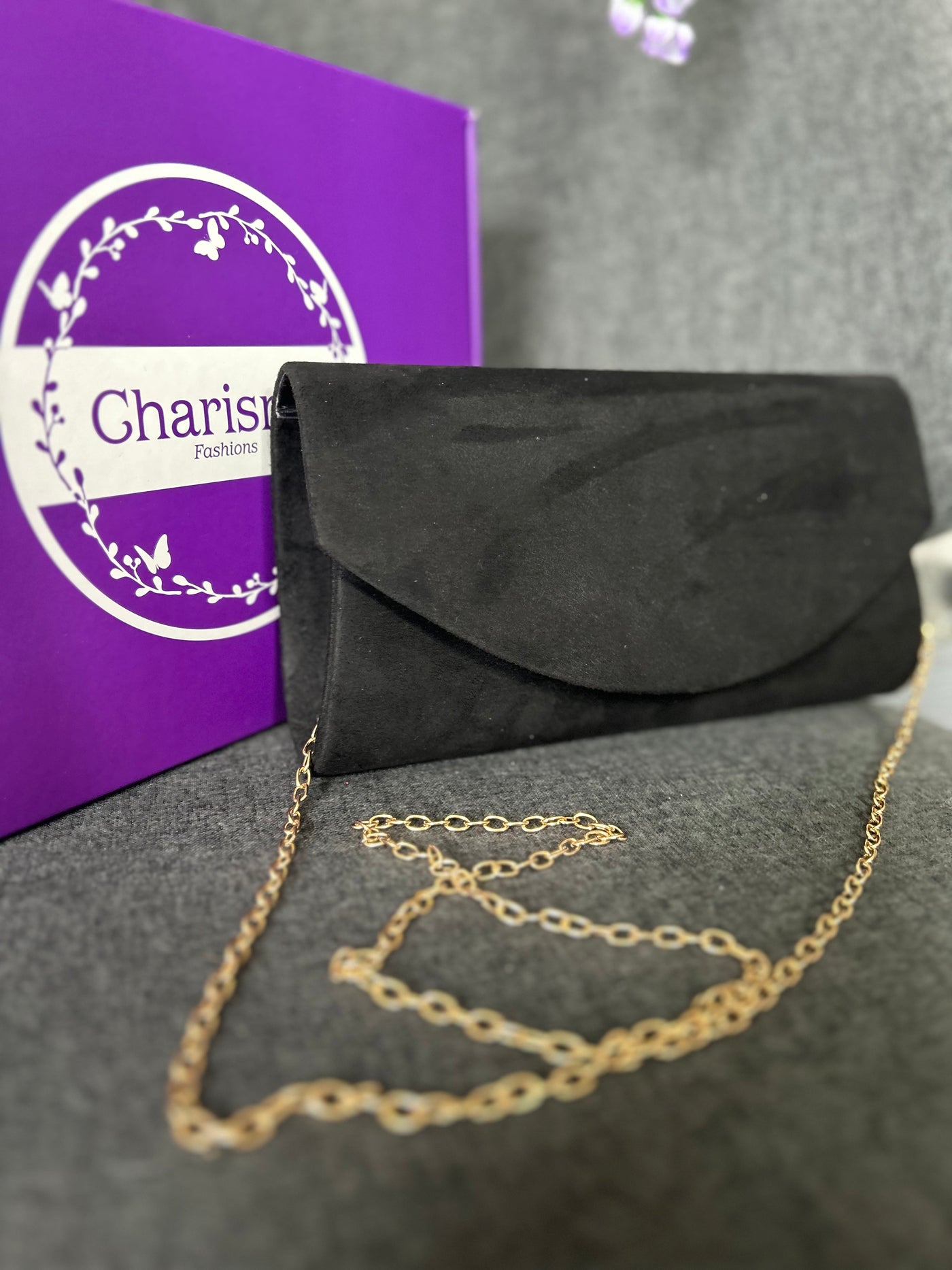 Muireann Velvet Clutch Bag