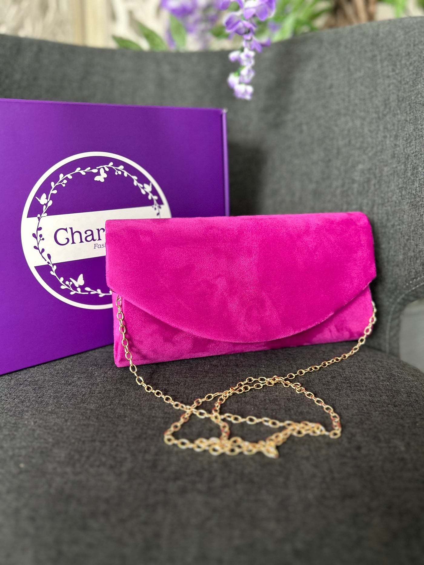 Muireann Velvet Clutch Bag