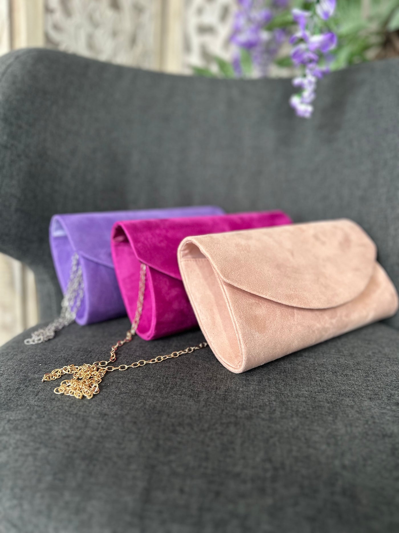 Muireann Velvet Clutch Bag
