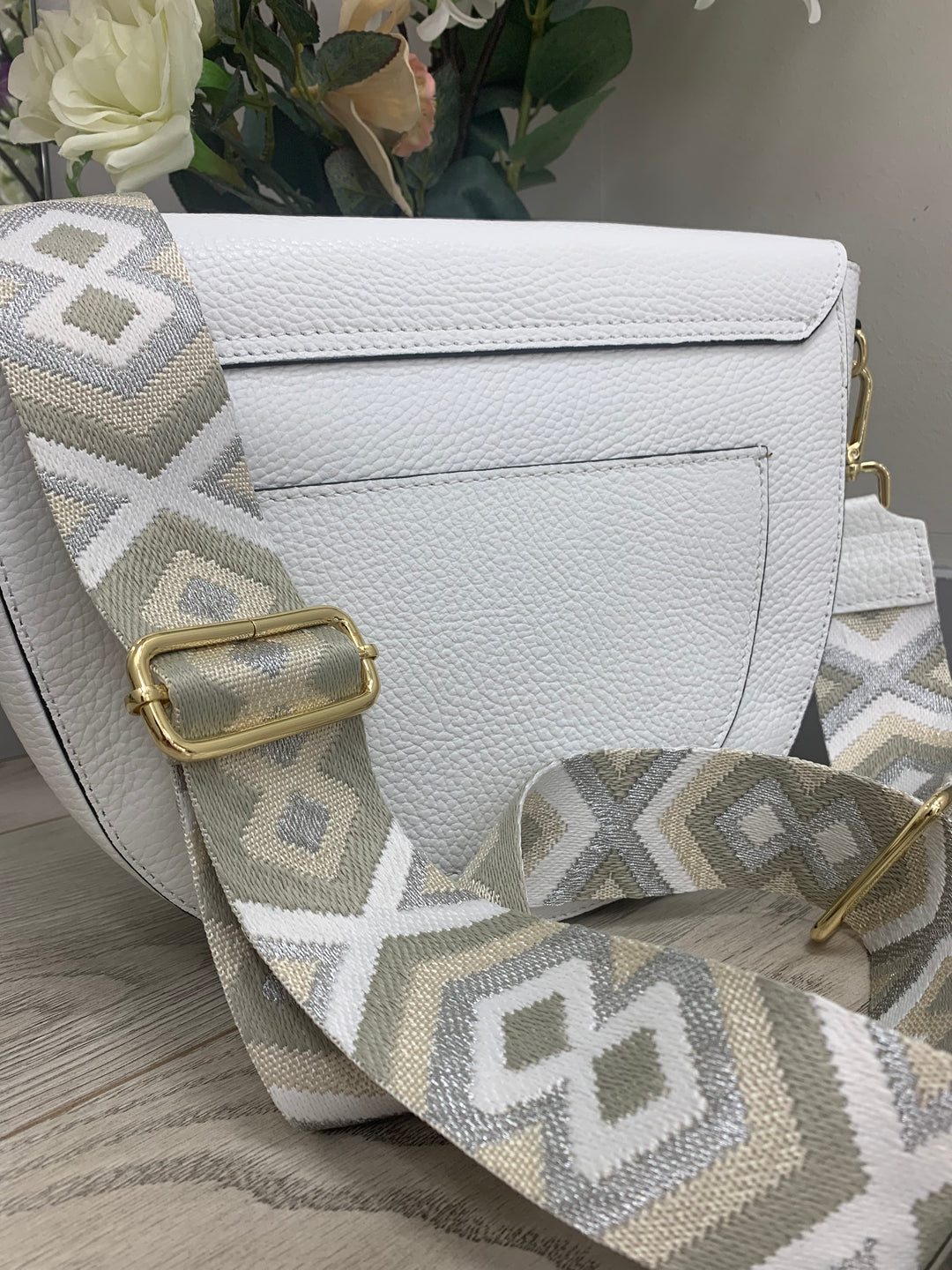 Leather crossbody bag strap sale