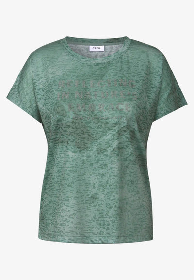 CECIL Burnout Wording T-Shirt