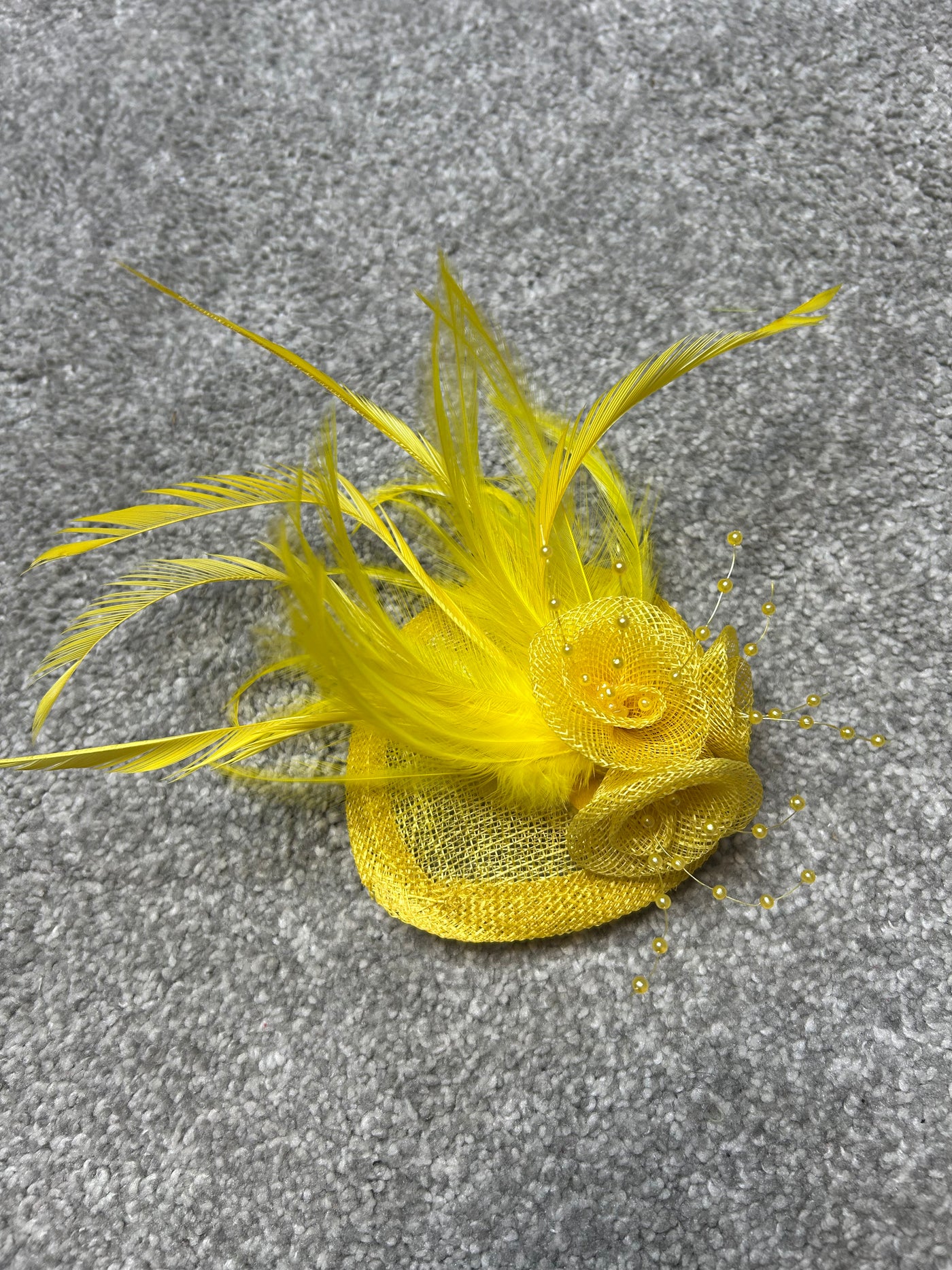 Yellow Fascinator Small