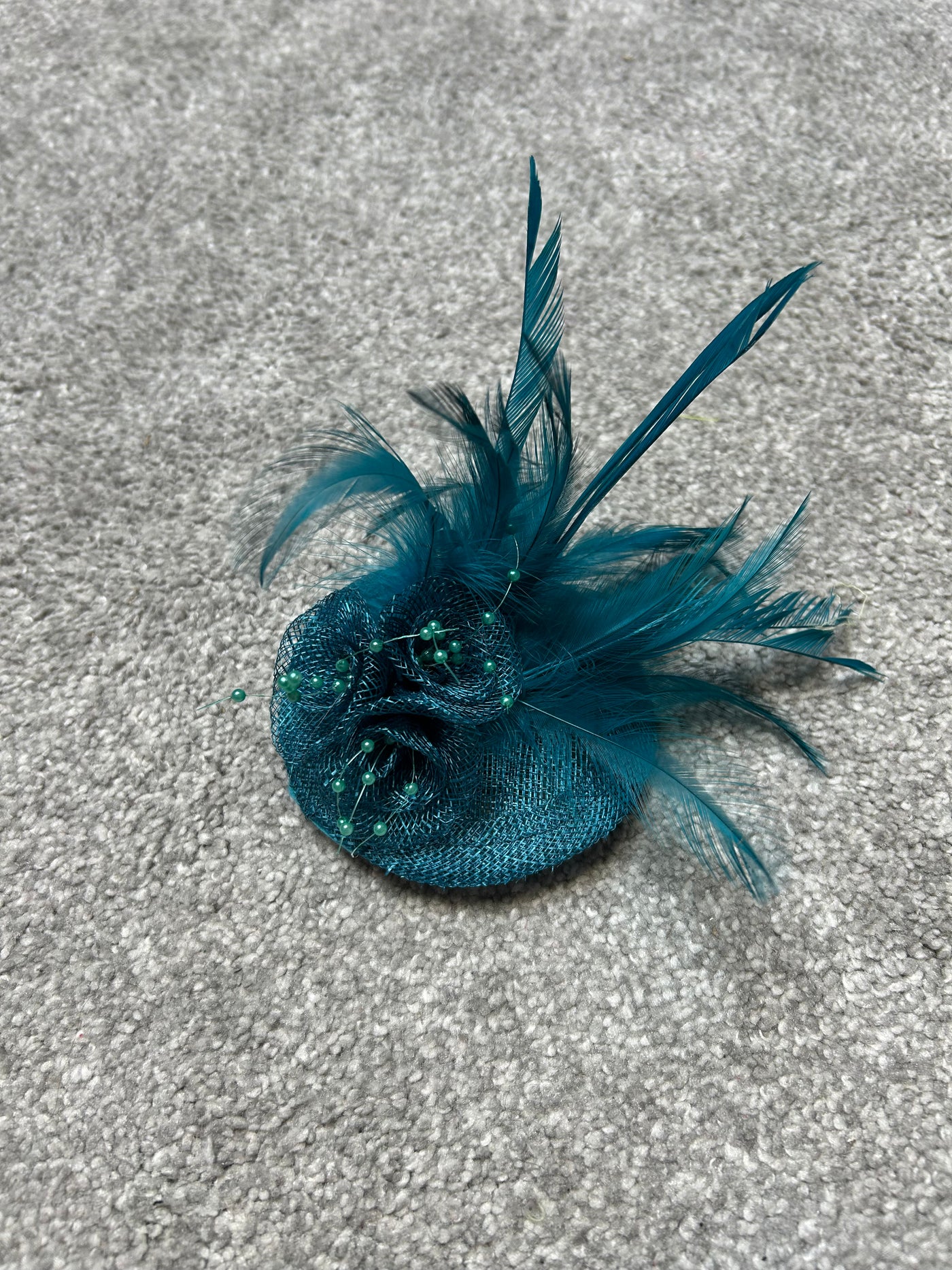 Teal Fascinator Small