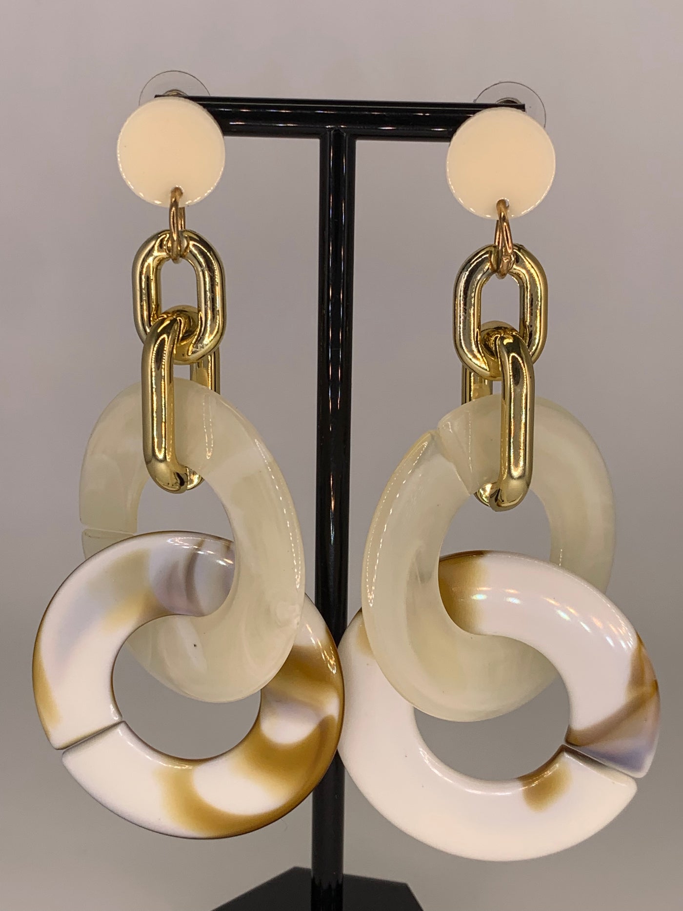 Women's Marble Chain Earrings