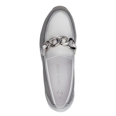 Marco Tozzi women's Shoes white comb silver chain