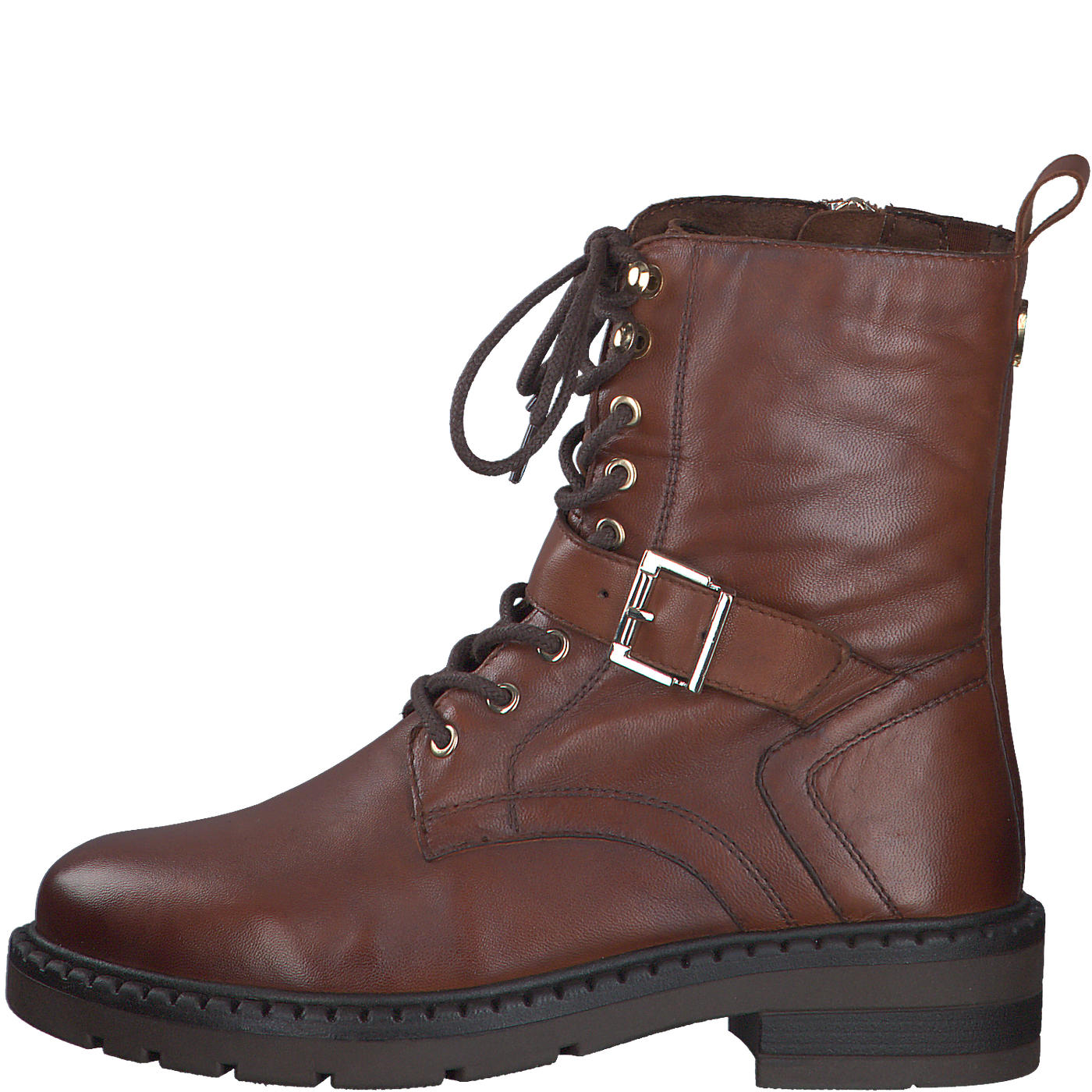 Marco tozzi Cognac boots flat boots biker boots flat boots